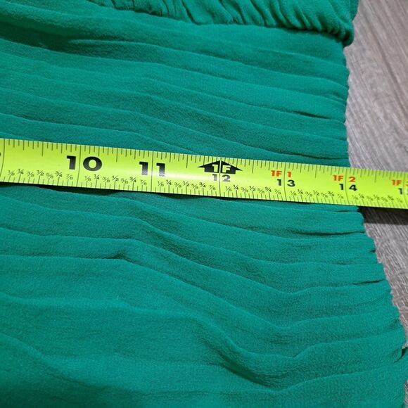 Vintage Tadashi Silk Embellished Sequins Y2k Glam Party Maxi Dress Sz 8 Green - Picture 11 of 13